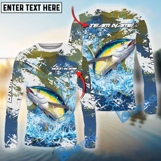 Bluejose Tuna Fishing Hooked On Victory Custom Name & Team Name 3D Shirts