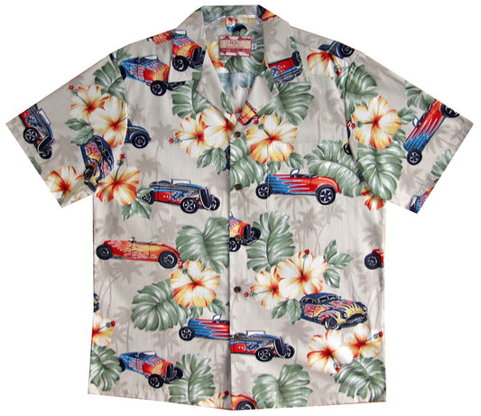 Bluejose Hawaiian Hot Rods Men's Hawaiian Shirt