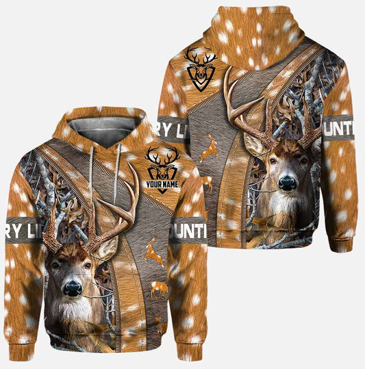 BlueJose Country Life, Personalized Hunting Hoodie With 3D Pattern Print, Personalized 3D Hoodie For Hunting Lover