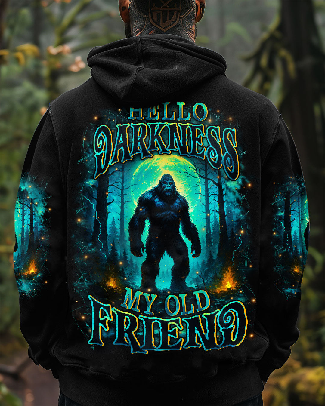 HELLO DARKNESS MY OLD FRIEND BIGFOOT ALL OVER PRINT - YHHN2909253