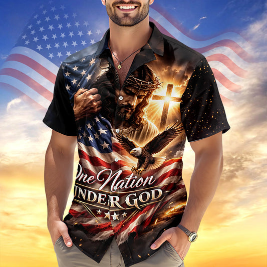 BlueJose One Nation Under God Hawaii Shirt