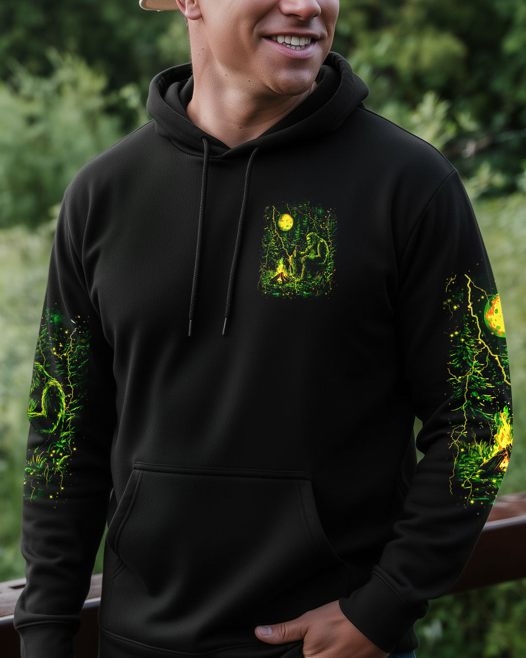I'M HIDING FROM STUPID PEOPLE BIGFOOT ALL OVER PRINT - YHHN2210253