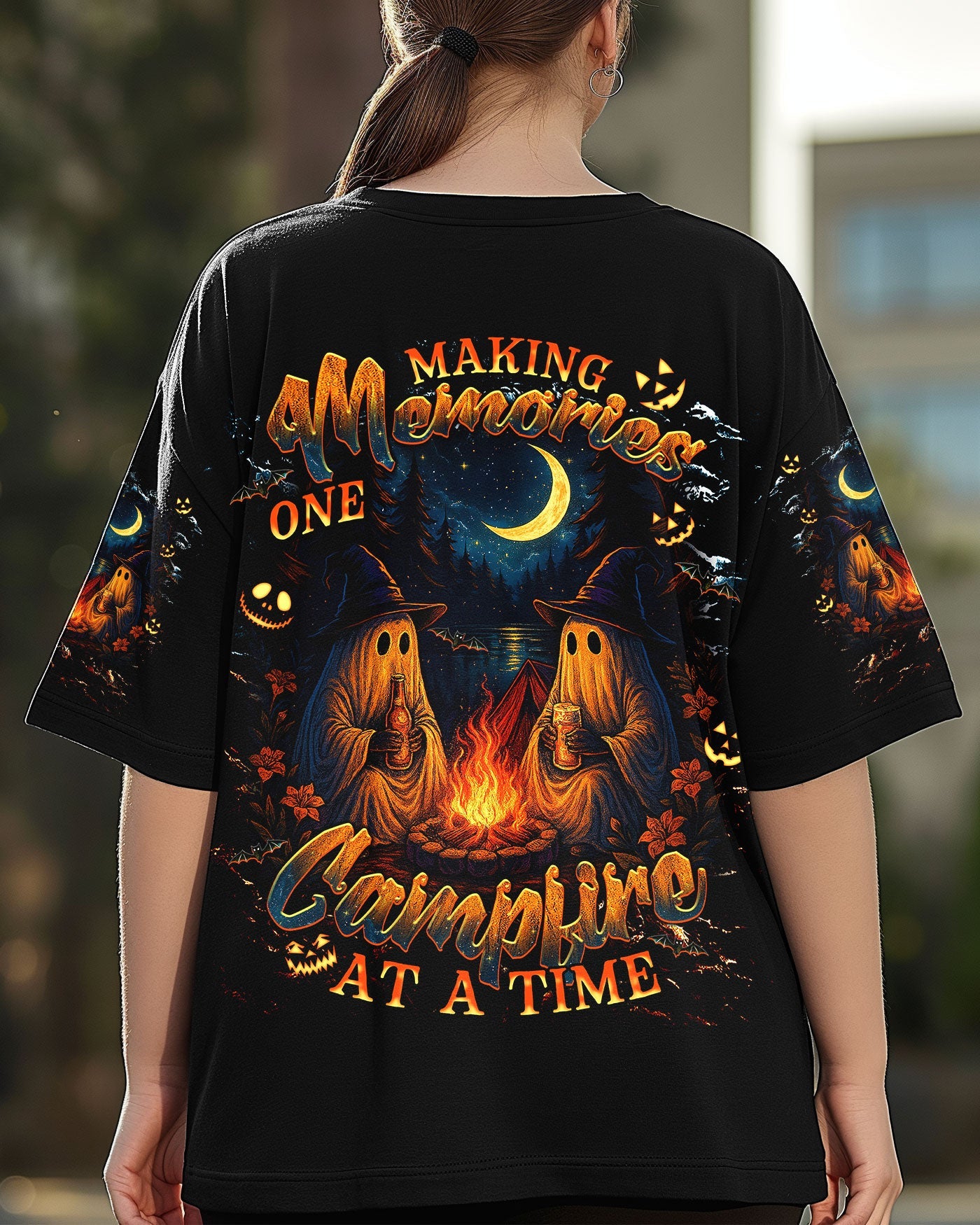 MAKING MEMORIES ONE CAMPFIRE AT A TIME BOO HALLOWEEN ALL OVER PRINT - TLNT2507251