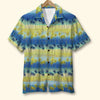 Custom Muscle Car Hawaiian Shirt, Seamless Tree Pattern