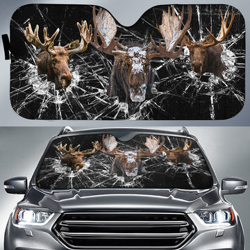 BlueJose Moose All Over Printed 3D Sun Shade