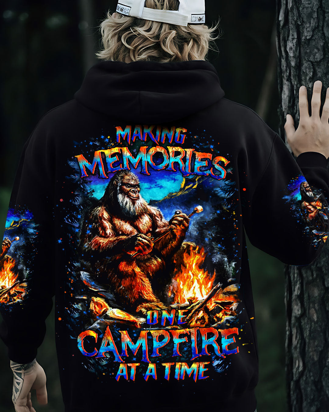 MAKING MEMORIES ONE CAMPFIRE AT A TIME BIGFOOT ALL OVER PRINT - YHHN2310251