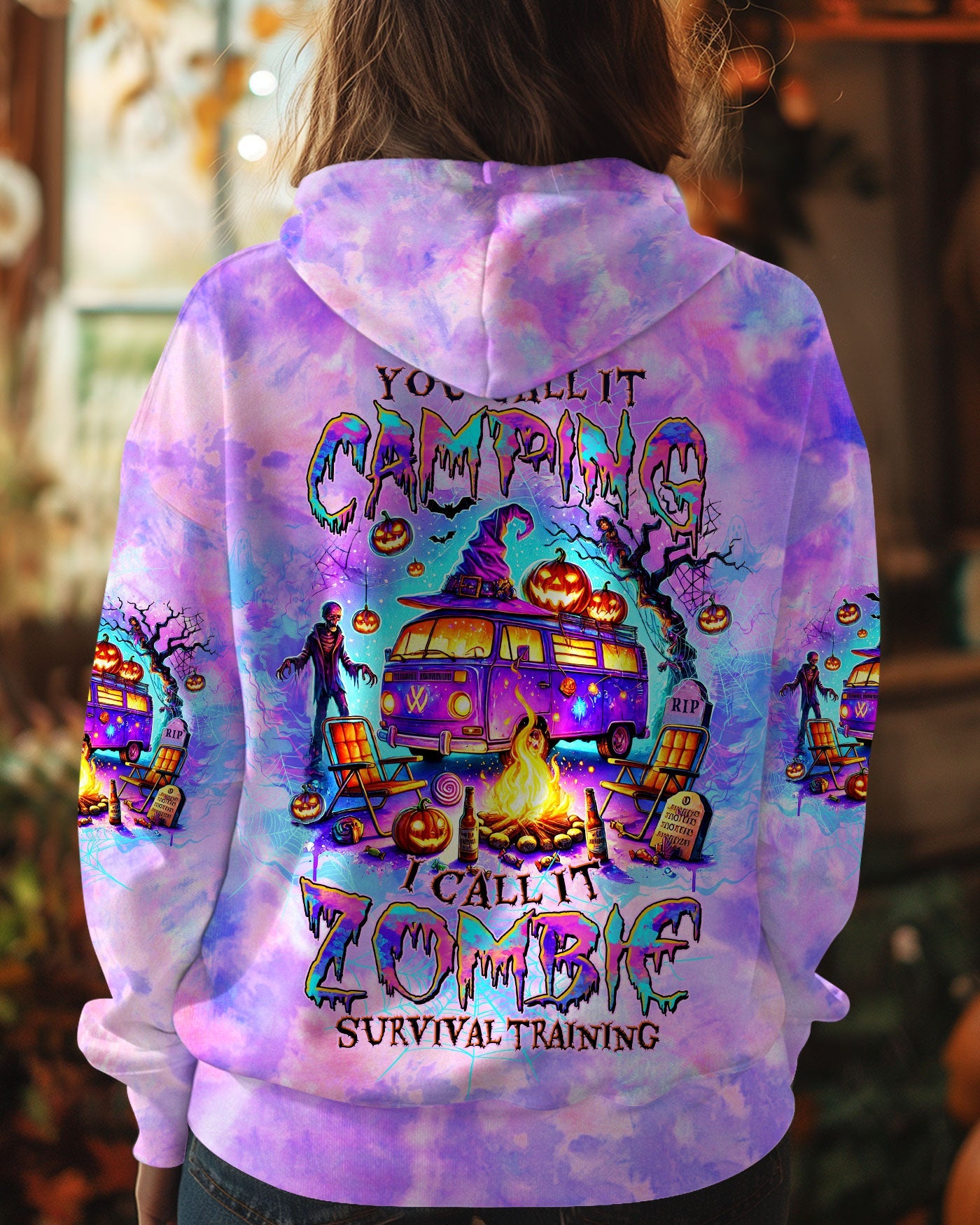 ZOMBIE SURVIVAL TRAINING CAMPING HALLOWEEN ALL OVER PRINT - TLTW1409244