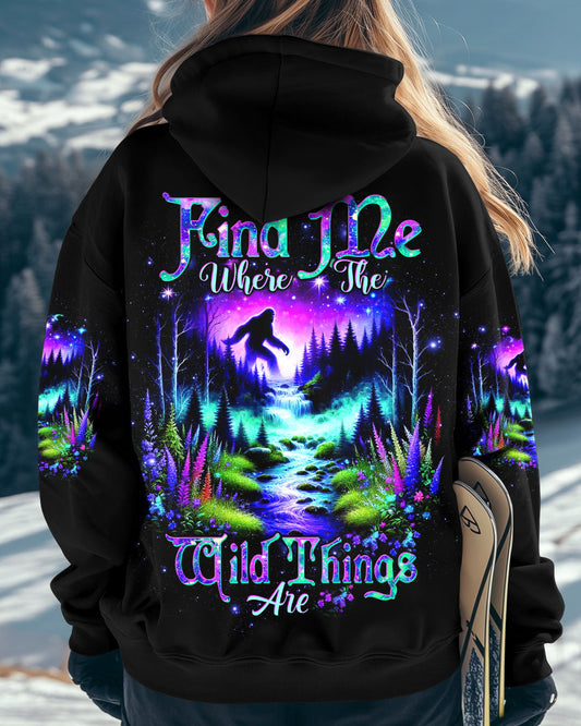 FIND ME WHERE THE WILD THINGS ARE BIGFOOT ALL OVER PRINT - TLTW0611243