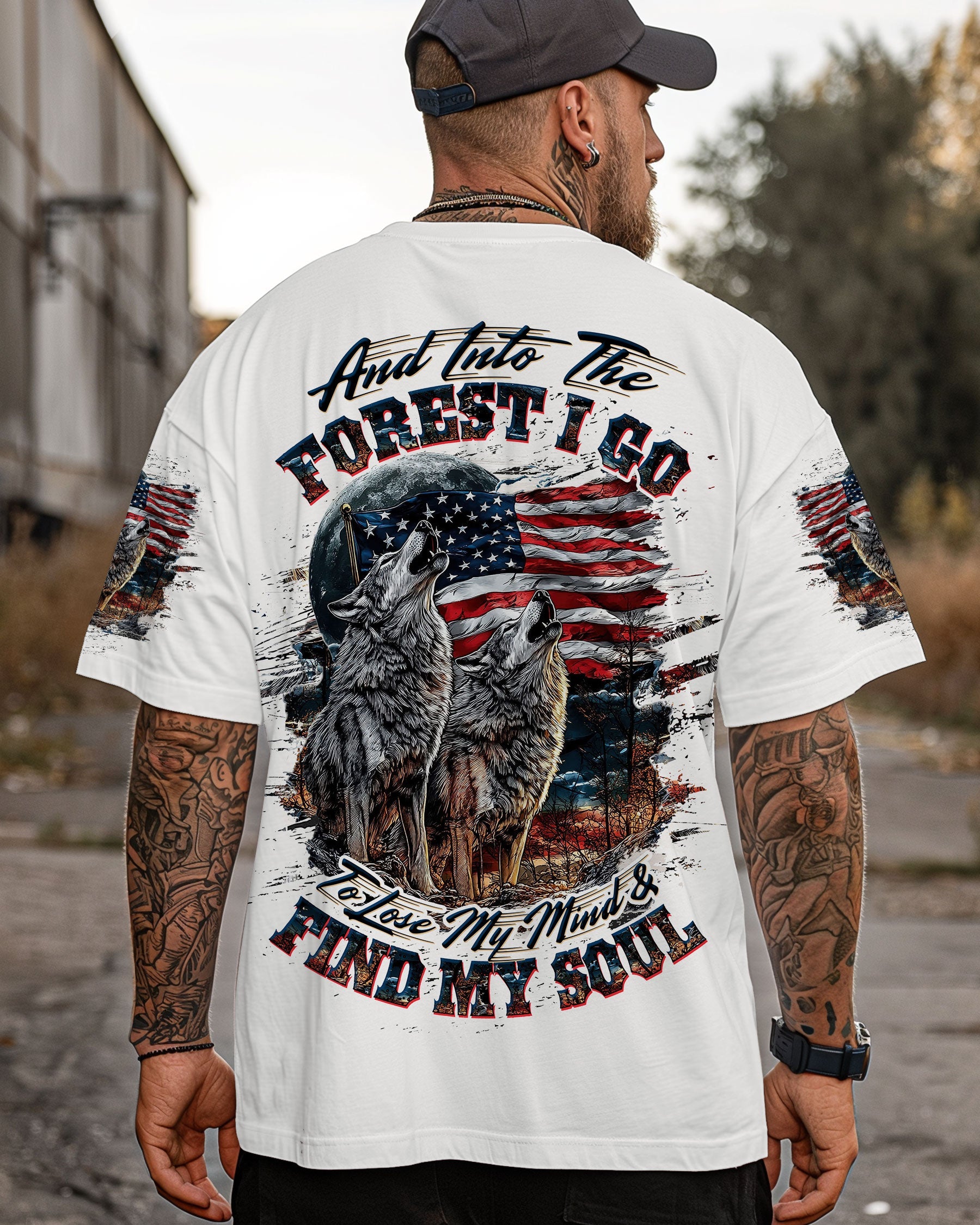 AND INTO THE FOREST I GO WOLF ALL OVER PRINT - TLTW1007252