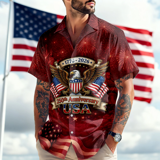 BlueJose Personalized 250th Anniversary 1776-2026 Hawaii Shirt