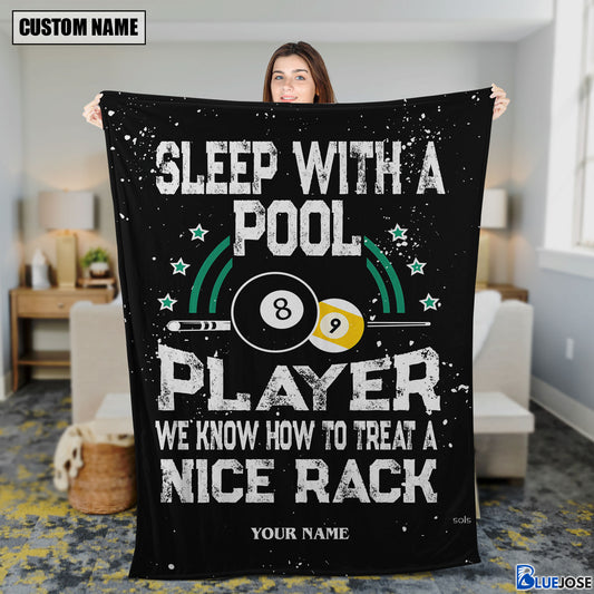 BlueJose Custom Name Sleep With A Pool Blanket