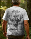 BlueJose I've Got Hunting In My Veins And Jesus In My Heart Grey Shirt, Personalized Hunting 3D Shirt
