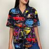 Custom Hot Rod Photo Hawaiian Shirt, Flame Pattern, Gift For Hot Rod Lovers