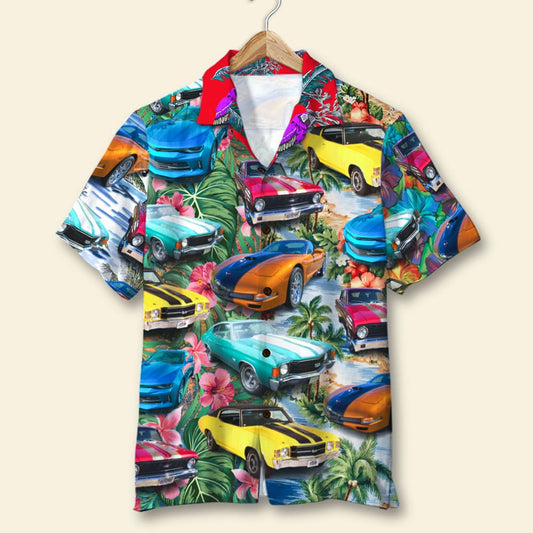 Custom Classic Car Ugly Hawaiian Shirt, Summer Gift, Gift For Car Lovers