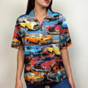 Custom Muscle Car Hawaiian Shirt, Beach Sunset Pattern