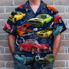 Custom Classic Car Photo Hawaiian Shirt, Car Machinery Pattern