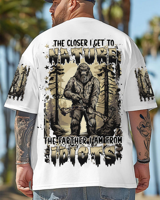 THE CLOSER I GET TO NATURE BIGFOOT ALL OVER PRINT - YHHN3103252