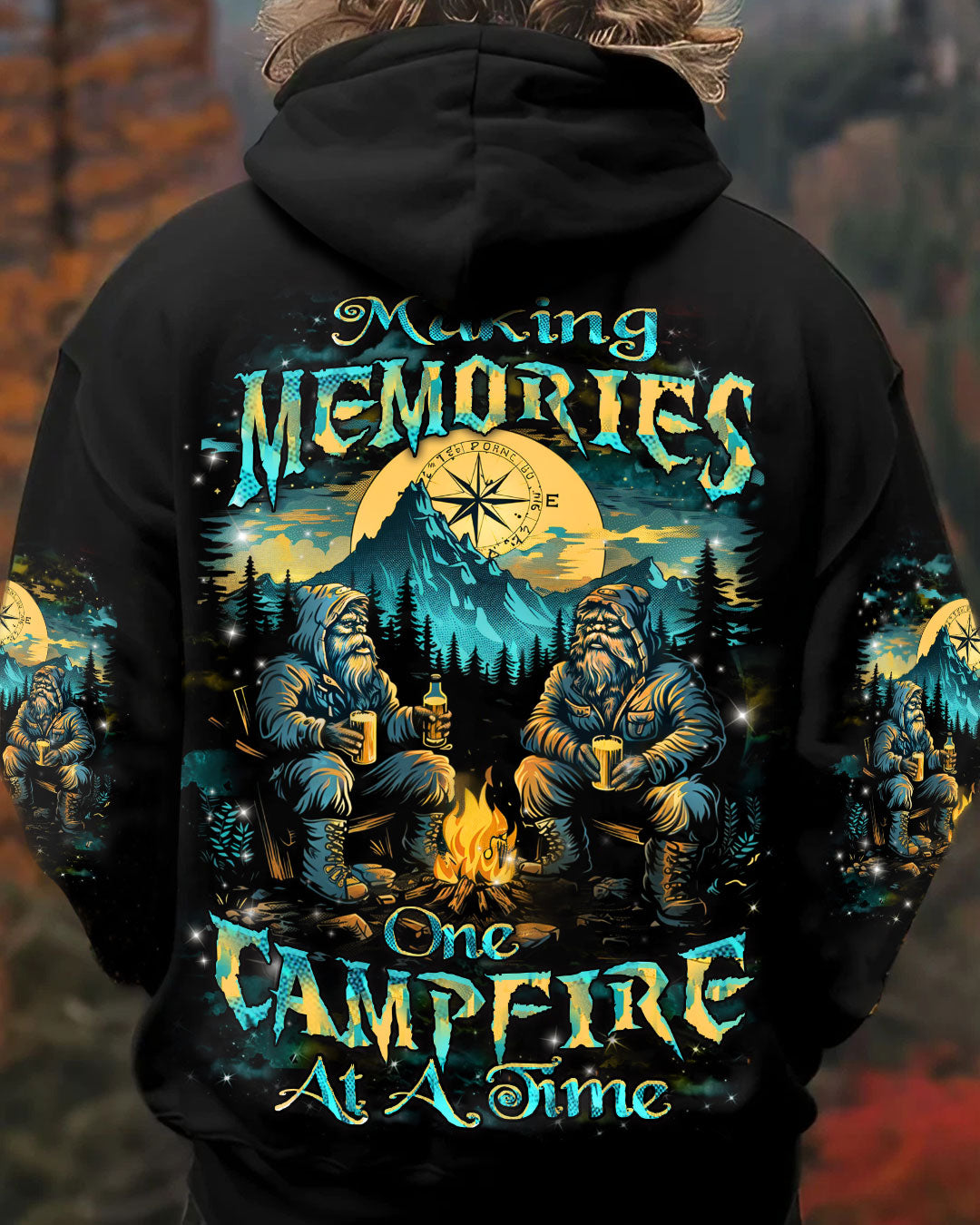MAKING MEMORIES ONE CAMPFIRE AT A TIME BIGFOOT ALL OVER PRINT- YHHN1112241