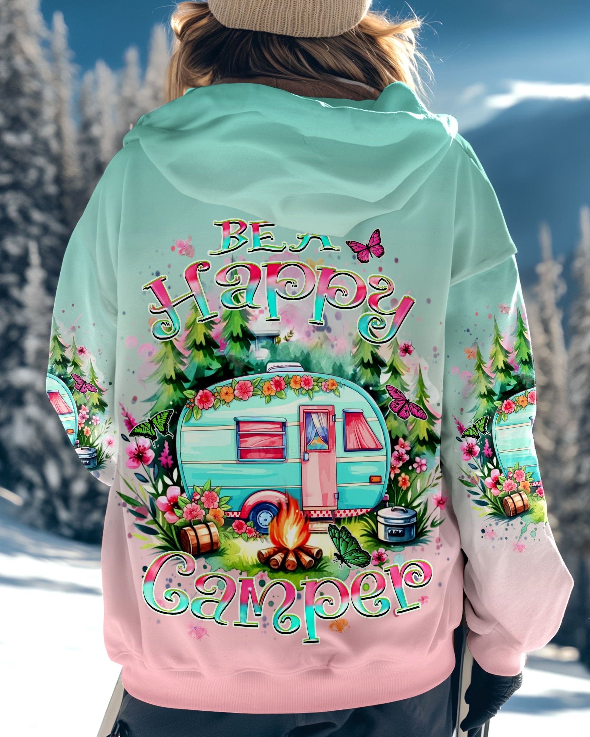 BE A HAPPY CAMPER ALL OVER PRINT - YHHN1912243