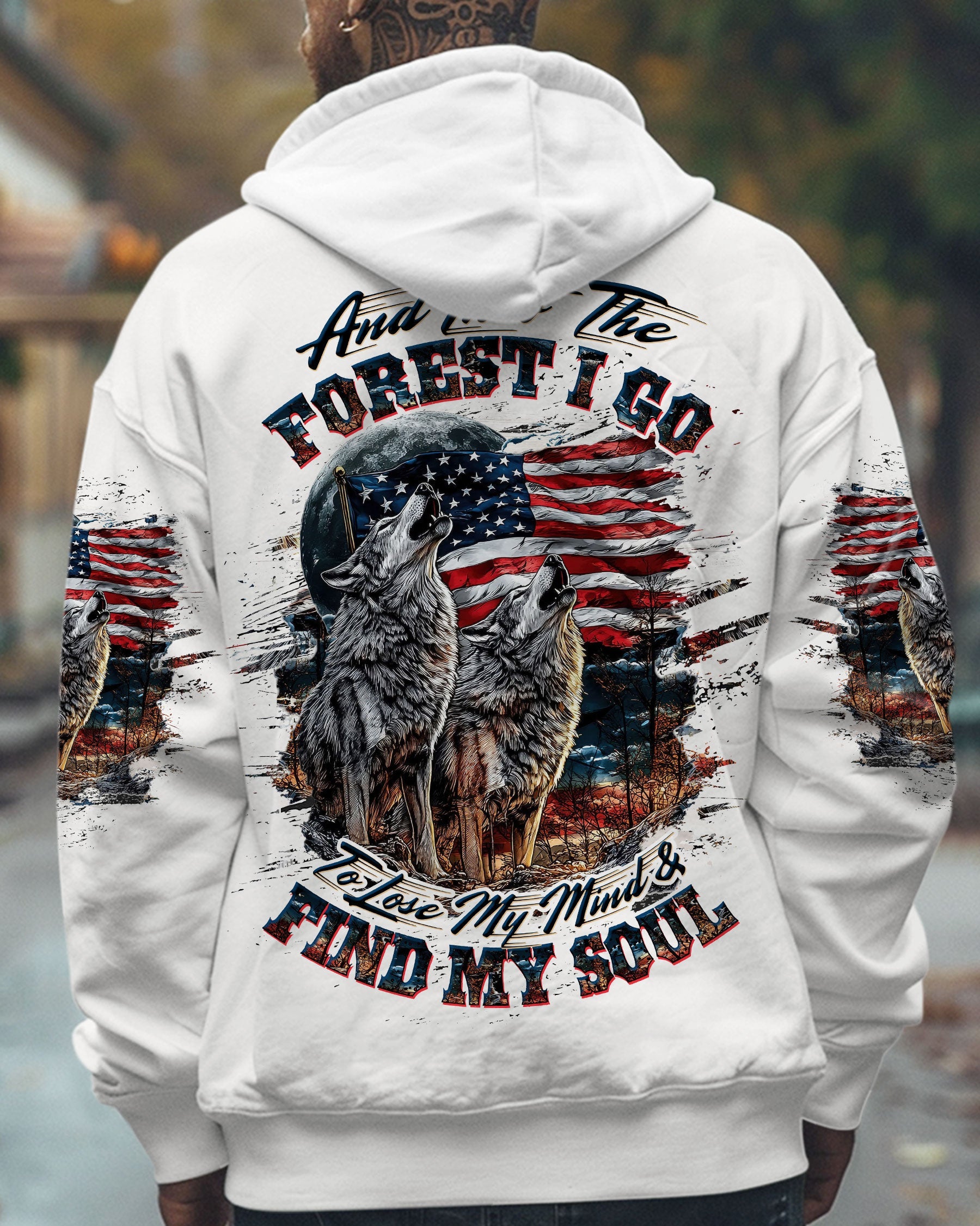 AND INTO THE FOREST I GO WOLF ALL OVER PRINT - TLTW1007252
