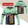 BlueJose Darts King Personalized Name, Team Name Zipper Hoodie Hoodie
