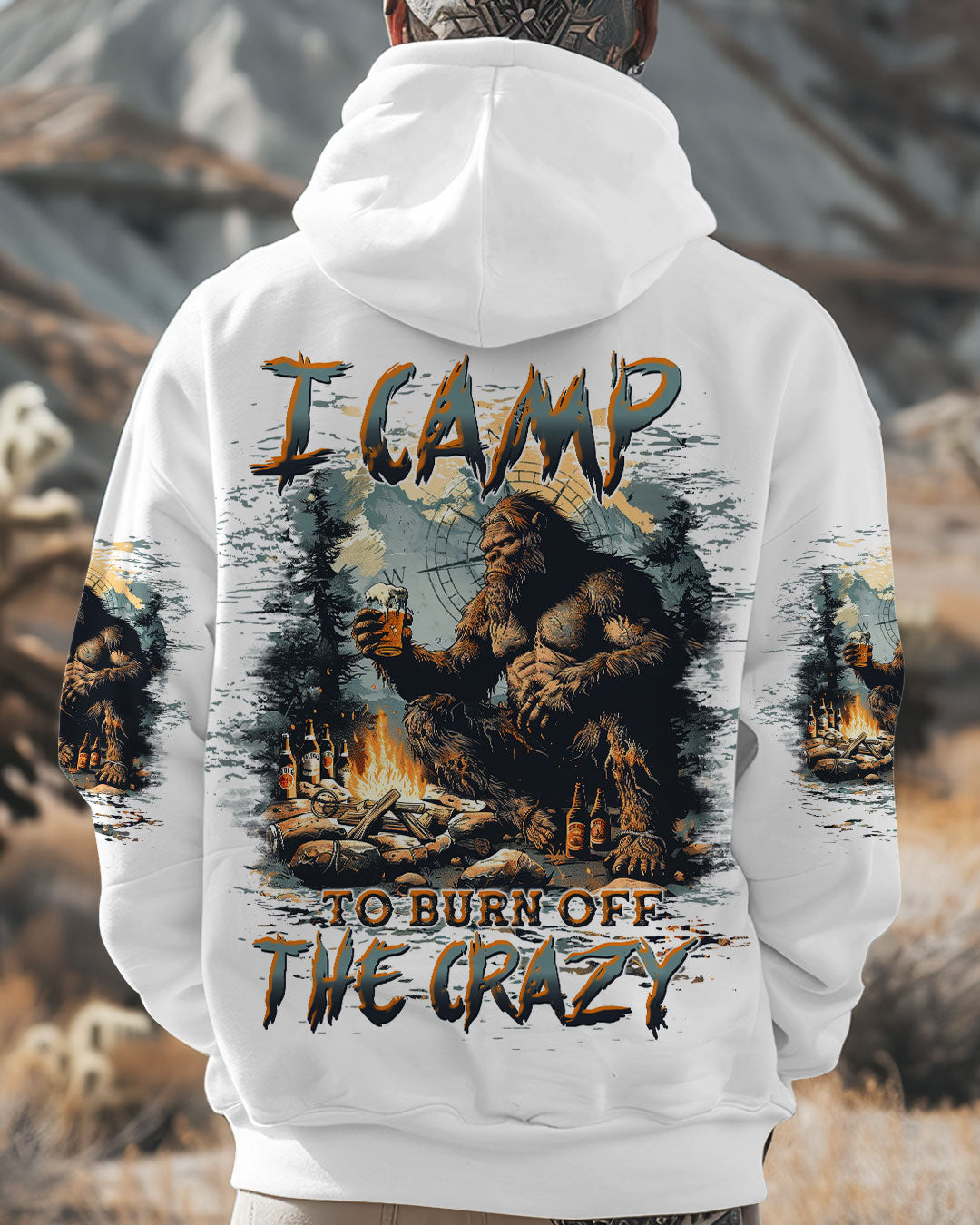 I CAMP TO BURN OFF THE CRAZY BIGFOOT ALL OVER PRINT - TLTW1510244