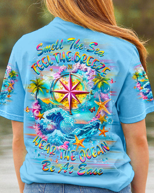 SMELL THE SEA FEEL THE BREEZE COMPASS ALL OVER PRINT - YHLT1004253
