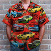 Custom Classic Car Photo Hawaiian Shirt, Coconut Tree Pattern