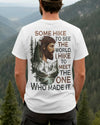 BlueJose Some Hike To See The World Personalized Hiking Shirt - White