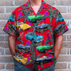 Bluejose Custom Classic Car Photo Hawaiian Shirt, Purple Parrot Seamless Pattern, Gift For Car Lovers