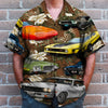Muscle Car Hawaiian Shirt, Custom Photo Hawaiian Shirt - Cars With Floral Pattern