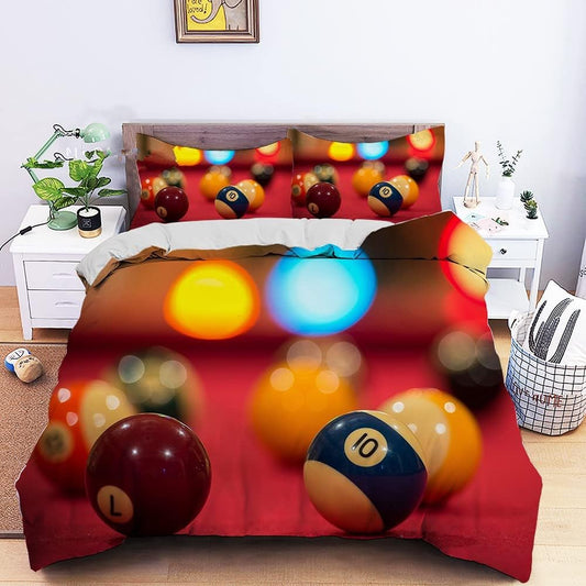 BlueJose Billiards Light Pattern Bedding Set