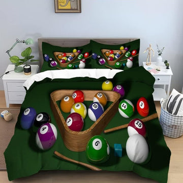BlueJose Love Billiards Green Bedding Set
