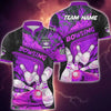 BlueJose Bowling And Pins Abstract Grunge and Multicolor Personalized Name, Team Name 3D Shirt