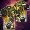 BlueJoses Bowling And Pins Hexagram 2 Pattern Multicolor Personalized Name, Team Name 3D Shirt
