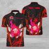 BlueJose Bowling And Pins Abstract Grunge Multicolor Personalized Name, Team Name 3D Shirt