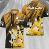 BlueJose Bowling And Pins Abstract Grunge Texture Multicolor Personalized Name, Team Name 3D Shirt