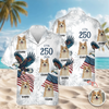 BlueJose Custom Dog Photo USA 250 Anniversary Eagle 1776-2026 Hawaii Shirt