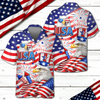 BlueJose America Flag Eagle Patriotic Hawaii Shirt