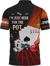 BlueJose I'm Just Here for Pot Personalized Name 3D Polo Shirt