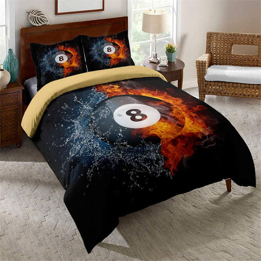 BlueJose Billiards Crack Ball Breaking Pattern Bedding Set