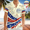 BlueJose Custom Name USA 250th Anniversary 1776-2026 Hawaii Shirt - 4th of July Patriotic Gift