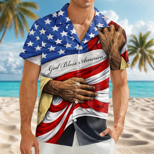 BlueJose God Bless America Hawaii Shirt