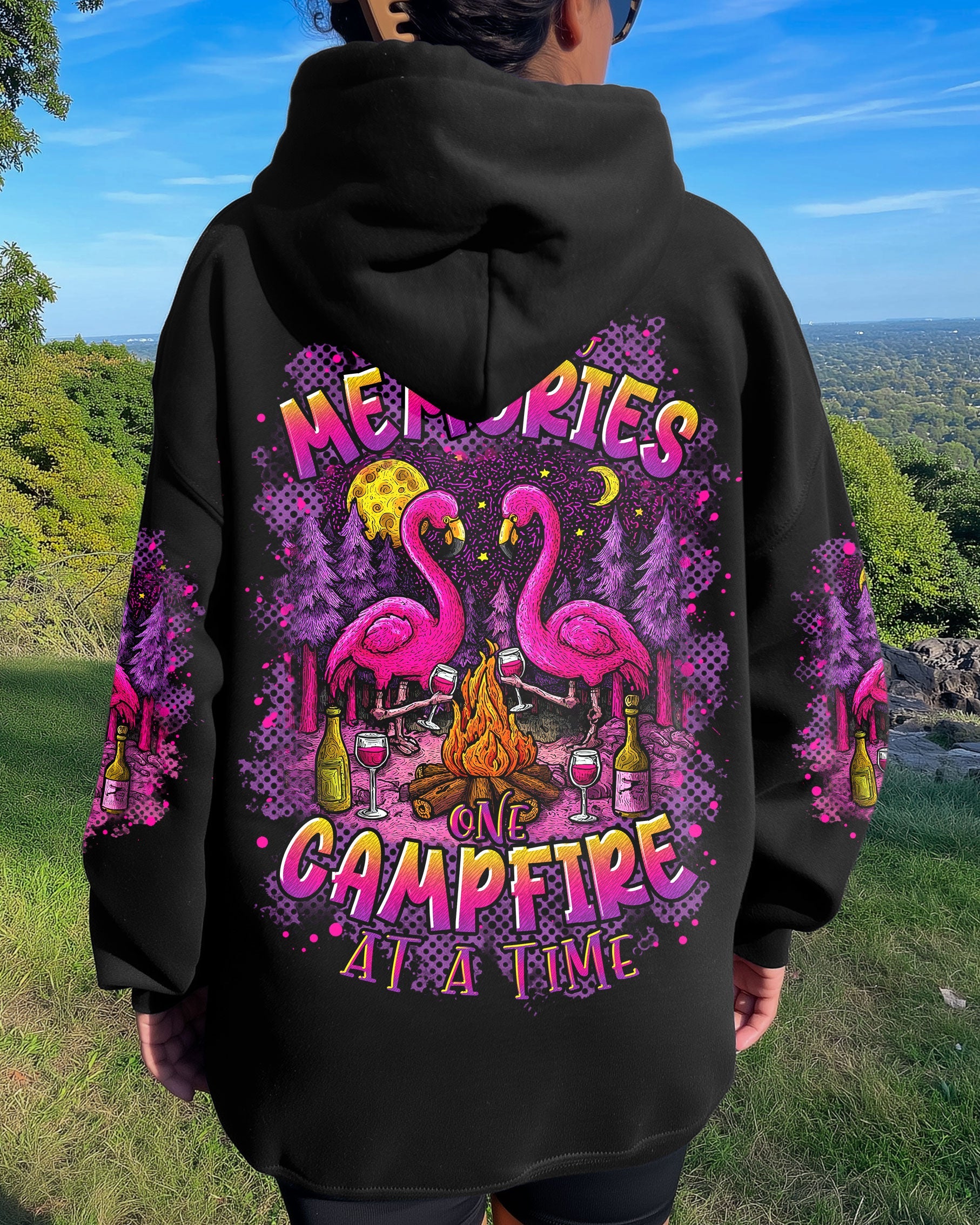 MAKING MEMORIES ONE CAMPFIRE AT A TIME FLAMINGO ALL OVER PRINT - TLTR0309252