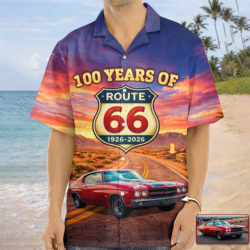 BlueJose Custom Photo 100 Years of Route 66 Mother of Road Hawaii Shirt Car Lovers Gift (2)