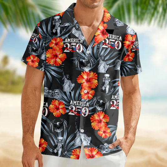 BlueJose Personalized American 250th Anniversary Hawaiian Shirt