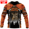 BlueJose Personalized Deer Hunting Hunter Orange Camo 3D Shirts