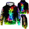 BlueJose Chess Colorful Smoke Custom Name 3D Hoodie