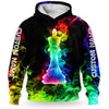 BlueJose Chess Colorful Smoke Custom Name 3D Hoodie
