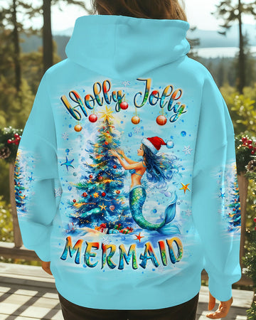 HOLLY JOLLY MERMAID CHRISTMAS ALL OVER PRINT - YHLT3110252